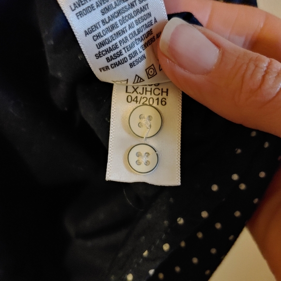 Prince & fox polka dot button down xl navy white - Picture 7 of 8